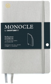  Блокнот Leuchtturm Monocle, B6, 80 г/м2, 128 стр. в точку, мягкая обложка, светло-серый