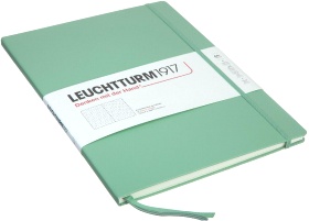  Блокнот Leuchtturm Master Slim, A4, 100 г/м2, 123 стр., в точку, твердая обложка, шалфей