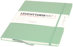  Блокнот Leuchtturm Master Slim, A4, 100 г/м2, 123 стр., в точку, твердая обложка, шалфей