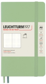  Блокнот Leuchtturm Classic, A6, 80 г/м2, 123 стр., в точку, мягкая обложка, шалфей