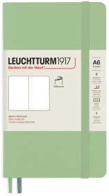  Блокнот Leuchtturm Classic, A6, 80 г/м2, 123 стр., нелинованный, мягкая обложка, шалфей