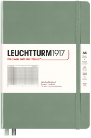  Блокнот  Leuchtturm Smooth Colours, A5, 80 г/м2, 251 стр., в клетку, твердый обложка, оливковый