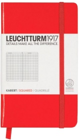  Блокнот Leuchtturm Classic, A5, 80 г/м2, 251 стр., клетка, твердая обложка, Лобстер