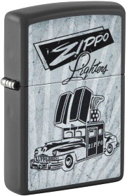  Зажигалка Zippo Car Design с покрытием Black Matte