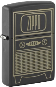  Зажигалка Zippo Vintage TV Design с покрытием Black Matte