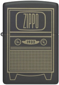  Зажигалка Zippo Vintage TV Design с покрытием Black Matte