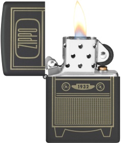  Зажигалка Zippo Vintage TV Design с покрытием Black Matte