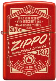  Зажигалка Zippo Classic с покрытием Metallic Red