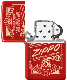  Зажигалка Zippo Classic с покрытием Metallic Red