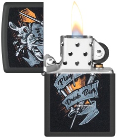  Зажигалка Zippo Darts с покрытием Black Matte