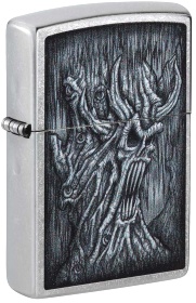  Зажигалка Zippo Evil Tree с покрытием Street Chrome