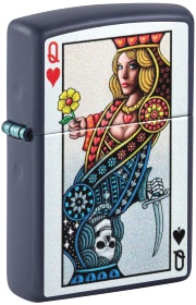  Зажигалка Zippo Queen Design с покрытием Navy Matte