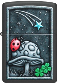  Зажигалка Zippo Ladybug Design с покрытием Black Matte