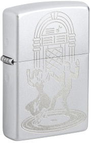  Зажигалка Zippo Vintage Dance с покрытием Satin Chrome