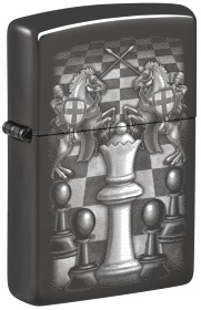  Зажигалка Zippo Chess Design с покрытием High Polish Black