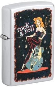  Зажигалка Zippo Cool Chick с покрытием Satin Chrome