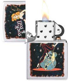  Зажигалка Zippo Cool Chick с покрытием Satin Chrome