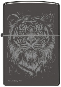  Зажигалка Zippo Big Cat с покрытием High Polish Black