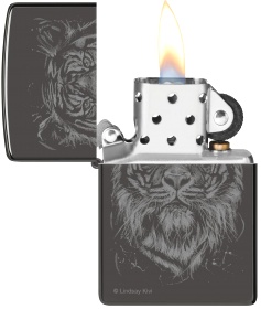  Зажигалка Zippo Big Cat с покрытием High Polish Black