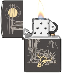  Зажигалка Zippo Western с покрытием High Polish Black