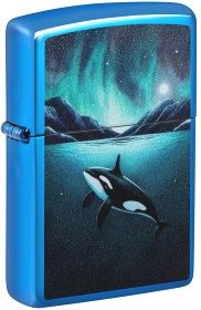  Зажигалка Zippo Whale с покрытием High Polish Blue