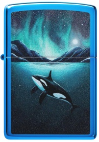  Зажигалка Zippo Whale с покрытием High Polish Blue