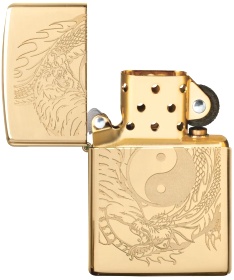  Зажигалка Zippo Classic с покрытием High Polish Brass