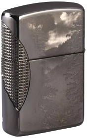  Зажигалка Zippo Armor™ Wolf  с покрытием High Polish Black Ice®