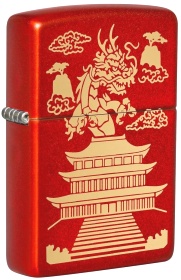  Зажигалка Zippo Eastern Design с покрытием Metallic Red