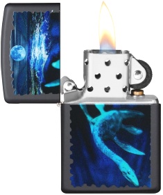  Зажигалка Zippo Lock Ness с покрытием Black Light