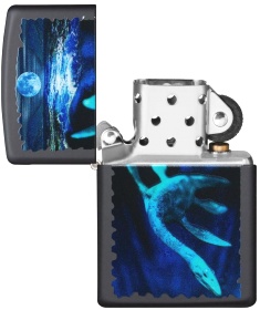  Зажигалка Zippo Lock Ness с покрытием Black Light