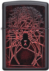  Зажигалка Zippo Spider Design с покрытием Black Matte