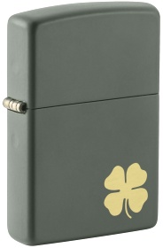  Зажигалка Zippo Four Leaf Clover с покрытием Green Matte