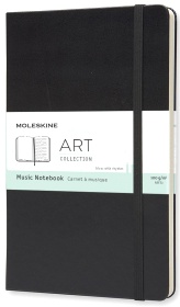  Блокнот для нот Moleskine ART MUSIC, Large 130х210 мм PP 192 стр., твердая обложка, черный