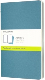  Блокнот Moleskine Cahier Journal XLarge 190х250 мм, обложка картон, 120 стр., нелинованный, голубой (3 шт)