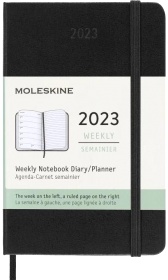  Еженедельник Moleskine Classic Wknt, Pocket 90x140 мм, 144 стр., черный