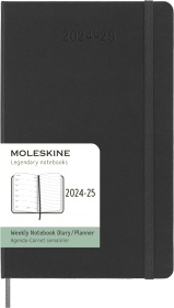  Еженедельник Moleskine Academic Wknt, Large 130х210 мм, 208 стр., черный