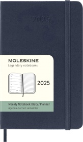  Еженедельник Moleskine Classic Wknt, Pocket 90x140 мм, 144 стр., синий сапфир