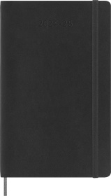  Еженедельник Moleskine Academic Soft Wknt, Large 130х210 мм, датир.18 мес, 208 стр., мягкая обложка, черный