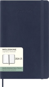  Еженедельник Moleskine Academic Soft Wknt, Large 130х210 мм, 208 стр., мягкая обложка, синий