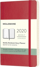  Еженедельник Moleskine Classic Soft Wknt, Pocket 90x140 мм, 144 стр., мягкая обложка, красный