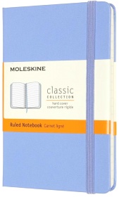  Блокнот Moleskine Classic, Pocket 90x140 мм, 192 стр., линейка, твердая обложка, голубая гортензия