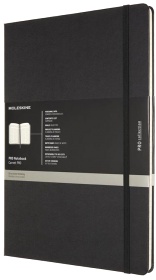  Блокнот Moleskine Professional, A4, 192 стр., линейка, твердая обложка, черный