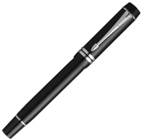 Перьевая ручка Parker Duofold International F89, Black PT (Перо F)